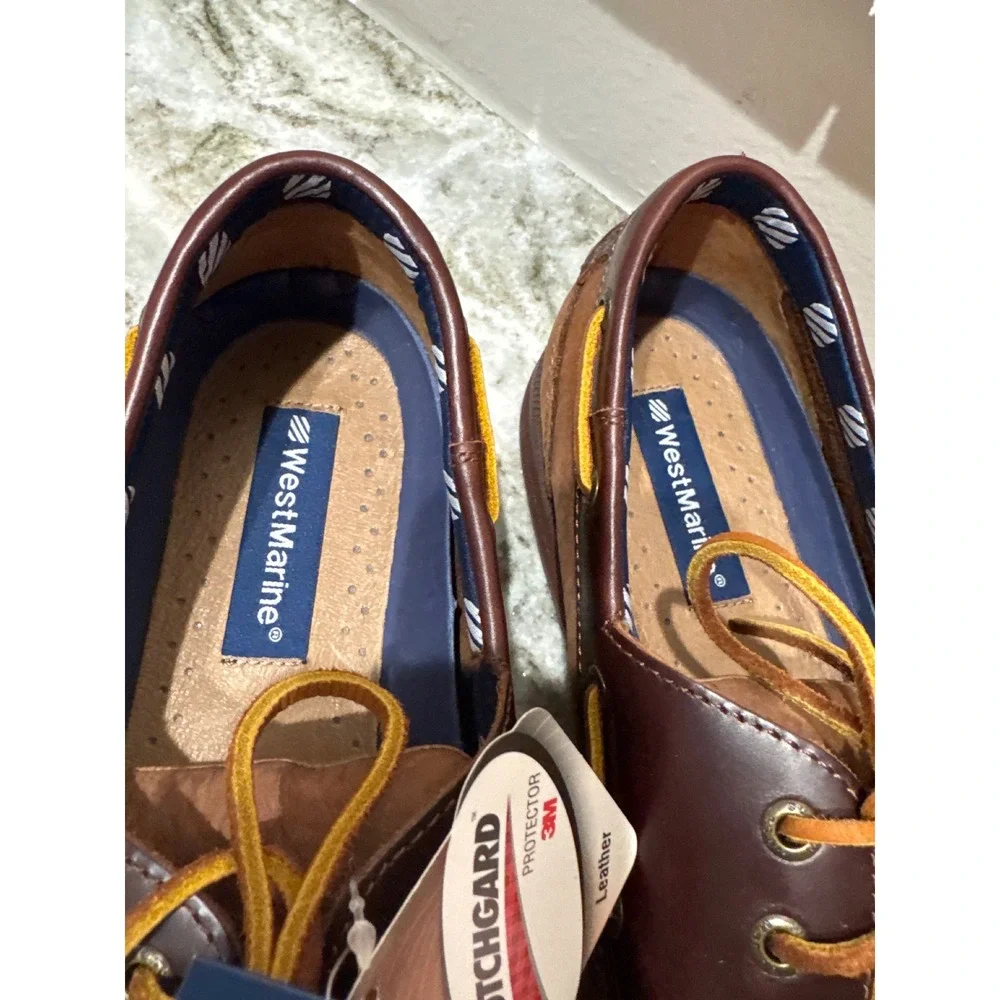 Men's Boat Shoes WEST MARINEMen's Premium Comfort Boat Mocs‎ NWT size 12